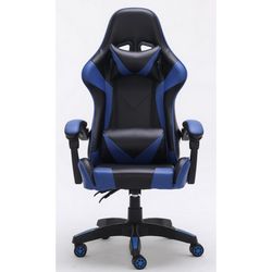 Topeshop Fotel Remus blue ured/računalna stolica podstavljeno sjedalo podstavljeno naslon