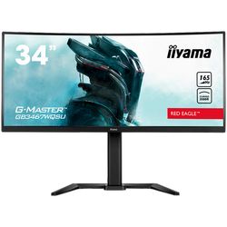 Gaming monitor IIYAMA GB3467WQSU-B5 34" UW ETE VA-panel, Curved Gaming 1500R, G-Master Red Eagle, 3440x1440@165Hz (21:9), 0,4ms (MPRT), 550cdm² HDR400, FreeSync Premium, Speakers, 2xHDMI, 2xDisplayPor