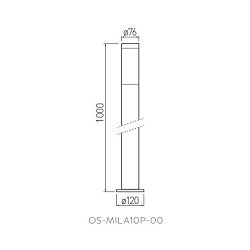 Vanjska podna lampa GTV MILAN (1xE27 230V IP54 100cm)