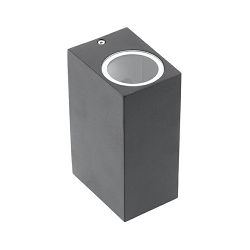 Vanjska zidna lampa GTV TIAGO (2x GU10 230V IP54 crna)