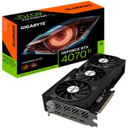 GIGABYTE Video Card NVIDIA GeForce RTX 4070 Ti WINDFORCE OC 12G (12GB GDDR6X/192bit, Core Clock 2625 MHz (Reference Card: 2610 MHz), CUDA Cores 7680, PCI-E 4.0, Recommended PSU 750W, 3xDP, 1xHDMI) ATX