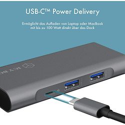 Stanica Icybox IB-ADK4026-CPD s USB-C i Power Delivery 100W