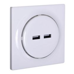 Utičnica FIBARO Walli N (2 x USB bijela)
