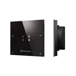 Pametna ploča Grenton Smart Panel (4 dodirna područja, OLED zaslon, TF-Bus, crno staklo)