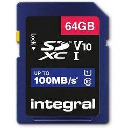 SD kartica INTEGRAL 64GB High Speed Memory SDXC do 100MB/S V10 UHS U1