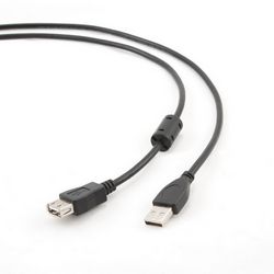 Kabel USB 2.0 A M/FM GEMBIRD (1.8 m) crni