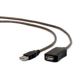 Kabel USB A/USB A M/F GEMBIRD (10 m, USB 2.0) crni