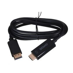 Adapter za video kabel Savio CL-56 1,5 m DisplayPort HDMI tip A (Standard crni)