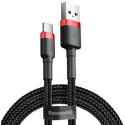 USB kabel Baseus Cafule (2 m, USB A, USB C) crno-crveni