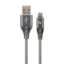 USB kabel GEMBIRD CC-USB2B-AMCM-1M-WB2 (1 m, USB 2.0, USB A, USB C) siva bijela