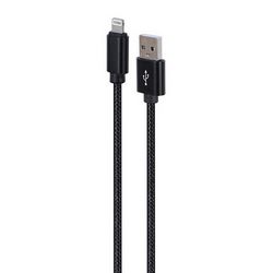 Kabel s metalnim konektorima GEMBIRD CCDB-mUSB2B-AMLM-6 (crna, 8-pinski, pletena pamučna oplata, 1.8 m)
