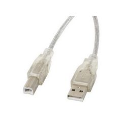 Kabel USB Lanberg CA-USBA-12CC-0018-TR 1.8 m USB 2.0 USB B prozirni