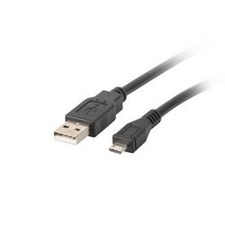 Kabel USB Lanberg CA-USBM-10CC-0010-BK 1 m USB 2.0 Micro-USB B USB A crni