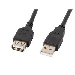 USB produžni kabel LANBERG USB EXTENSION CABLE (2.0, AM-AF, 1.8 m crni, CA-USBE-10CC-0018-BK)