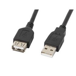 USB kabel LANBERG CA-USBE-10CC-0007-BK (0.7 m, USB 2.0, USB A) crni