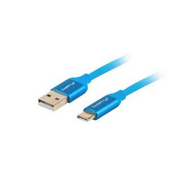 USB kabel Lanberg CA-USBO-22CU-0010-BL (1 m, USB 2.0, USB C, USB A plavi)