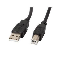 USB kabel LANBERG CA-USBA-11CC-0010-BK (1 m, 2.0 USB B) crni