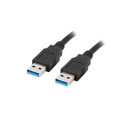 Kabel USB Lanberg CA-USBA-30CU-0010-BK 1m 3.0 USB A crni