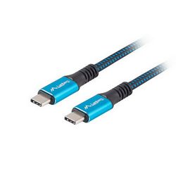 USB kabel LANBERG CA-CMCM-45CU-0005-BK (crna, plava, 0.5 m, USB4 Gen 2x2, USB C)