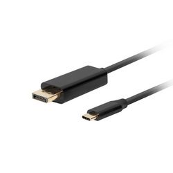 Video kabel Adapter Lanberg CA-CMDP-10CU-0010-BK 1 m USB Type-C DisplayPort crni