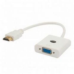 Savio CL-27B Adapter za video kabel HDMI Tip A (Standard) VGA (D-SUB) Bijela