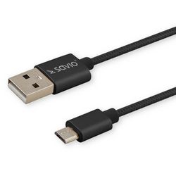 USB kabel SAVIO CL-129 (2 m, USB 2.0, USB A, USB C crni)