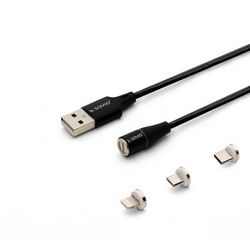 USB kabel SAVIO CL-155 (2 m, USB 2.0, USB C, Micro USB A/Lightning crni)