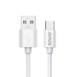 Kabel 2 m USB 2.0, USB A - USB C bijeli Savio CL -168