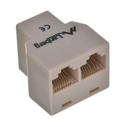 Splitter mrežni Lanberg AD-RJ45-2RJ45-OU bež