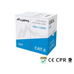 Kabel LANBERG UTP CAT.6 (305 m, bakrena žica) sivi