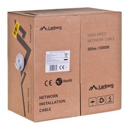 Mrežni kabel LANBERG U/UTP UTP Cat6 (305 m) sivi