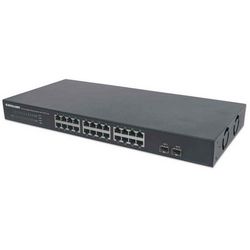 Mrežni switch INTELLINET (s 24 Gigabit Ethernet priključaka i 2 SFP priključka, 24 x 10/100/1000 Mbps RJ45 priključci + 2 x SFP)
