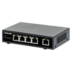 Mrežni switch INTELLINET (s 5 Gigabit Ethernet PoE+ priključaka, Four PSE PoE priključci, PoE+/PoE kompatibilan, PoE Power Budget do 62 W)