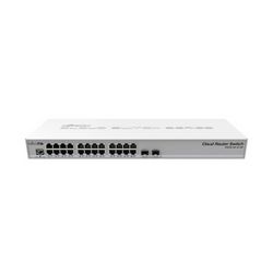Mrežni preklopnik Mikrotik CRS326-24G-2S+RM upravljani L2 Gigabit Ethernet (10/100/1000) sivi