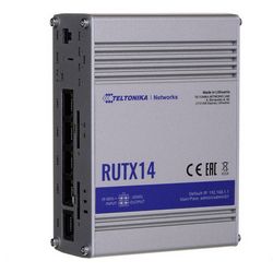 Bežični router TELTONIKA RUTX14 (Gigabit Ethernet, Dual-band 2.4 GHz / 5 GHz, 4G LTE CAT12) sivi