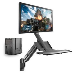 Zidni nosač MACLEAN MC-838 (za monitor, tipkovnicu i PC s plinskim oprugama)