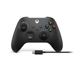 Microsoft Xbox Wireless Controller + USB-C Cable Black Gamepad Analogue / Digital PC, Xbox One, Xbox One S, Xbox One X, Xbox Series S, Xbox Series X