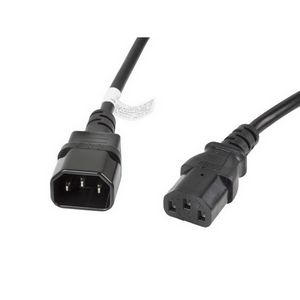 Naponski kabel Lanberg CA-C13E-11CC-0030-BK crni 3 m C13 spojnica C14 spojnica