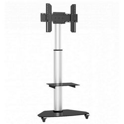 Tehnični postolje s policama s kolicama TV LCD/LED/Plazma 37-70 "Silver