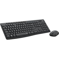 Tipkovnica i miš LOGITECH Wireless Desktop MK295 SLO (grafitni, bežični)