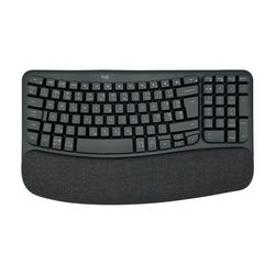 Bežična tipkovnica LOGITECH Wave Keys (ergonomska, crna)