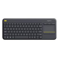 Tipkovnica s dodirnim područjem LOGITECH K400 Plus (crna, Unifying, SLO gravura, bežična)