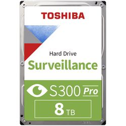 HDD Video Surveillance TOSHIBA S300 PRO 8TB CMR, 3.5, 512MB, 7200RPM, SATA, 64 cameras, 24/7, TBW: 300