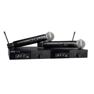 Shure SLXD24DE/SM58-G59 - Podwójny cyfrowy system bezprzewodowy z dwoma nadajnikiami/mikrofonami "do ręki