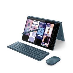 Laptop LENOVO Yoga Book 9 13IMU9, 83FF0020PB (2x 13.3" OLED, 2.8K 2880x1800, Intel Core Ultra 7 155U, 32GB RAM, 512GB SSD, Intel Arc Graphics, Win11, int. tipkovnica, plavi)