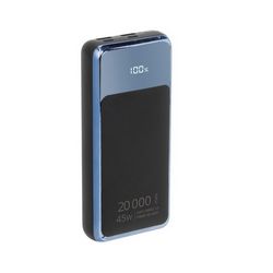 Powerbank RIVACASE (20.000 mAh, USB-C 45W, 2x we/wy USB-C PD 45W, 2x USB-A QC 3.0 22W, LCD) crna