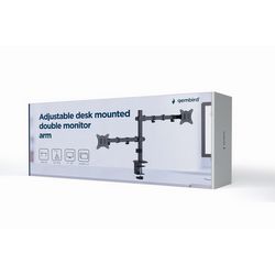 Držač za dva monitora GEMBIRD MA-D2-03 (crna, prilagodljiv, montaža na stol, za monitore od 17-32)