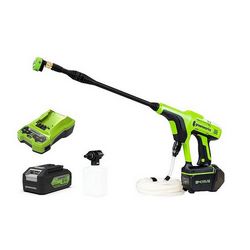 Perilica pod visokim tlakom GREENWORKS G24PWK4 (zeleno, punjač + paket baterija od 4Ah) - 5105307UB