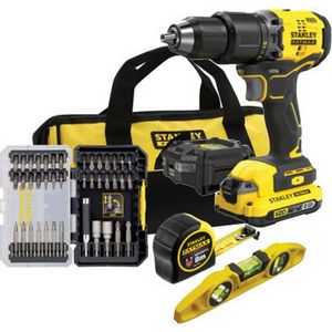 DRILL/DRIVER SET WITH ACCESSORIES SFMCK101D1S STANLEY