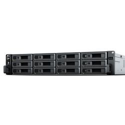 NAS Synology RS2423+; 2U RACK; 12x (3.5" SATA HDD/2.5" SATA SSD); AMD Ryzen V1780B, 8 GB DDR4 ECC UDIMM (max. 32GB), 2x 1GbE RJ-45, 1x 10GbE RJ-45